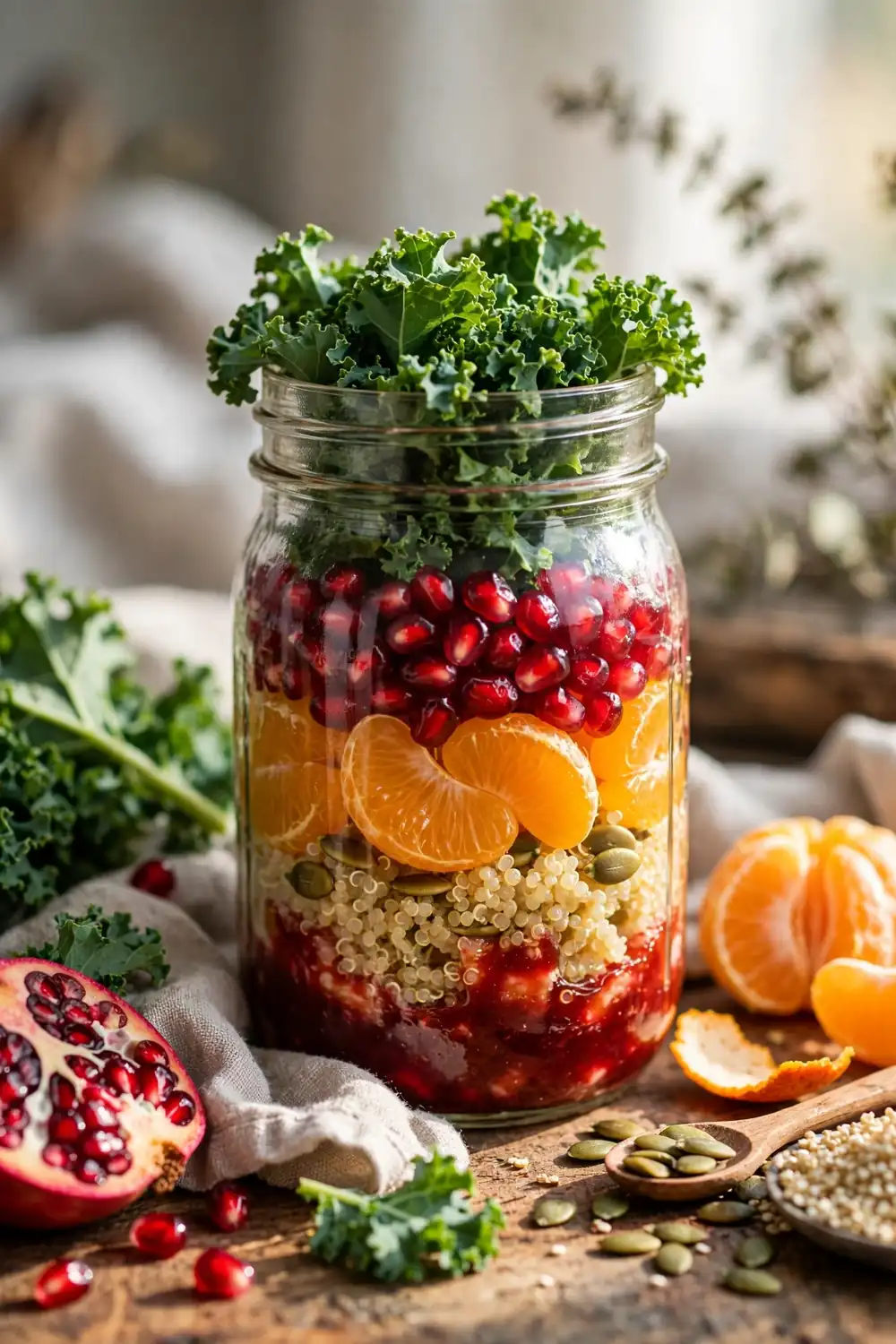 Kale pomegranate salad