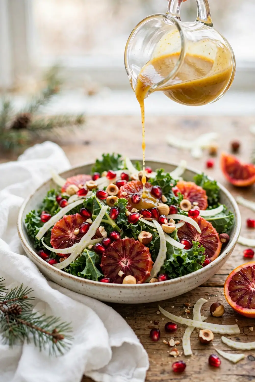 Kale pomegranate salad