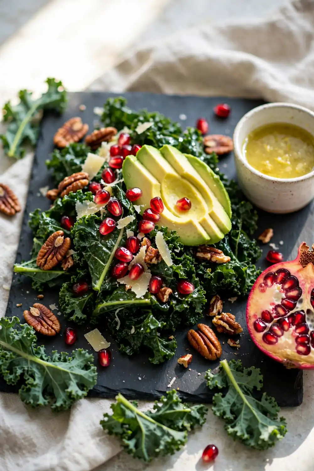 Kale pomegranate salad