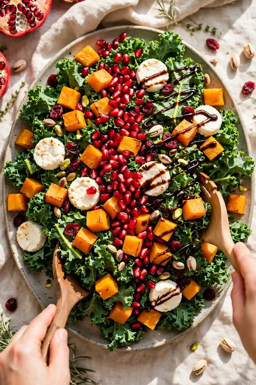 Kale pomegranate salad