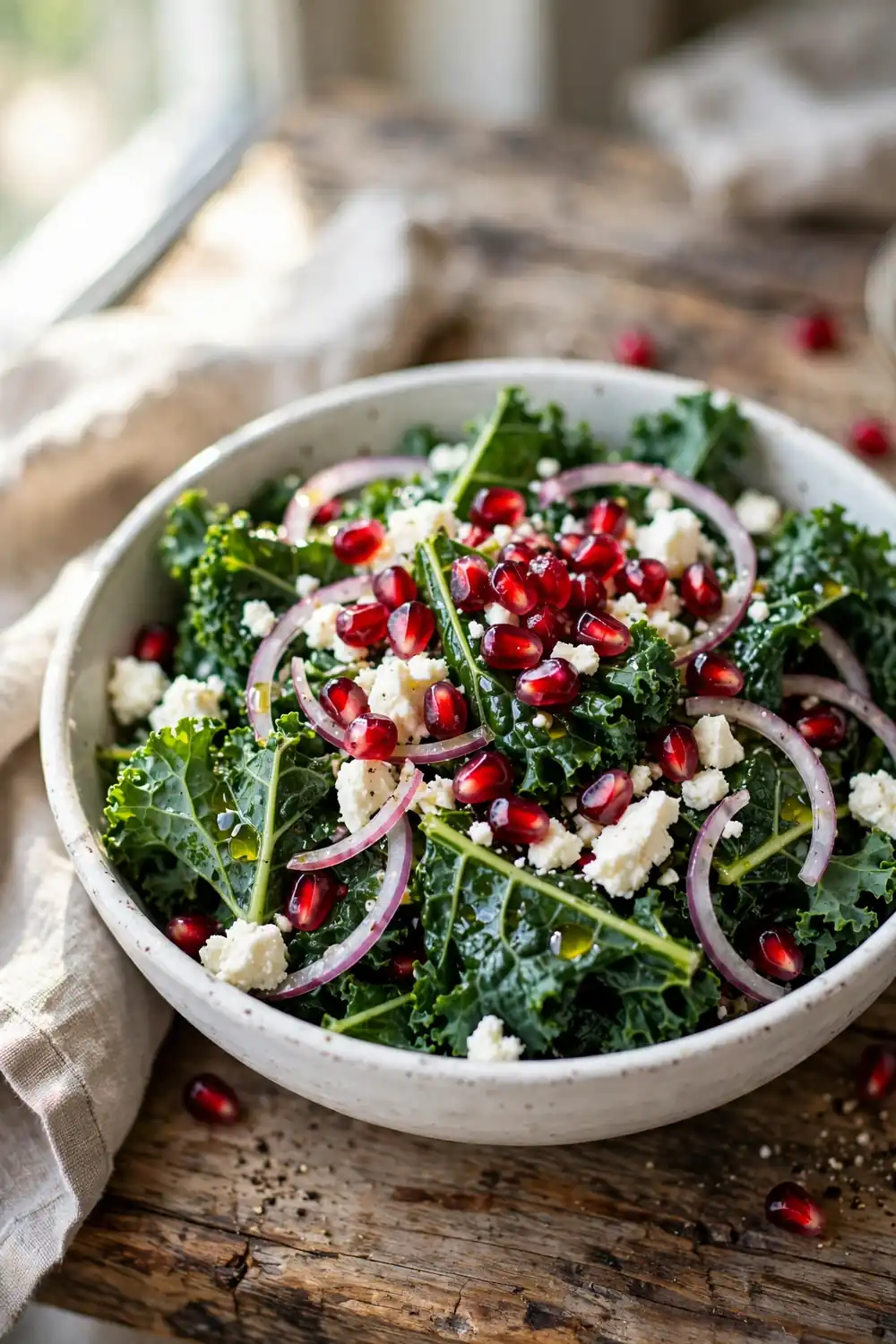 Kale pomegranate salad