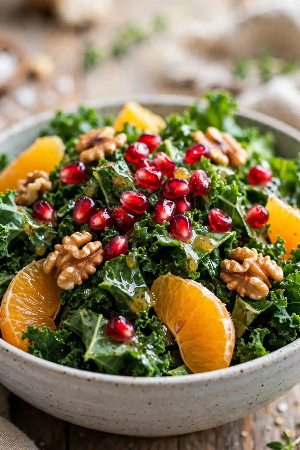 Kale pomegranate salad