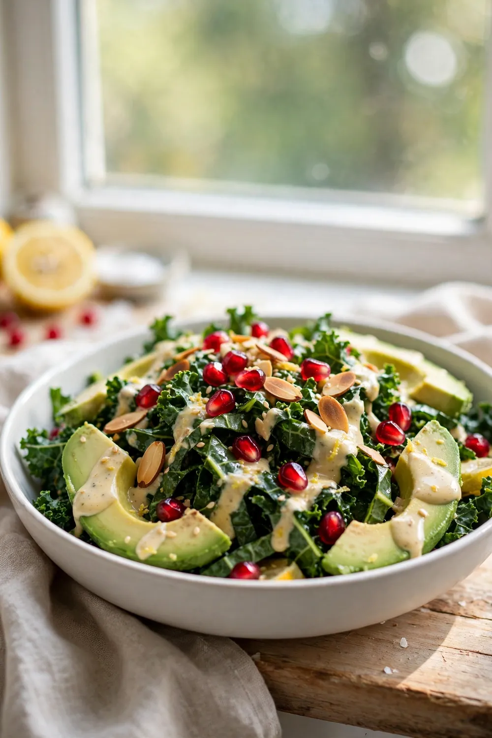 Kale pomegranate salad