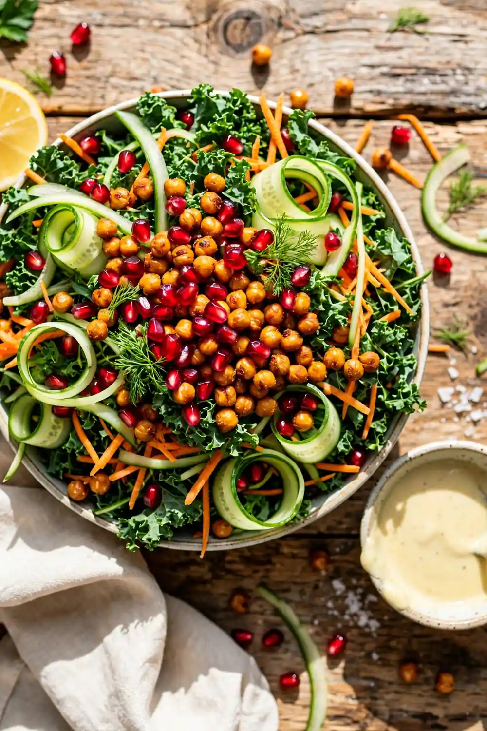Kale pomegranate salad