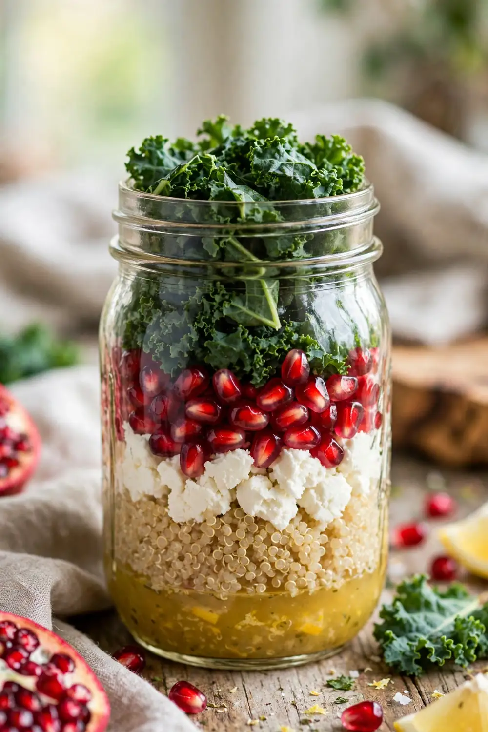 Kale pomegranate salad