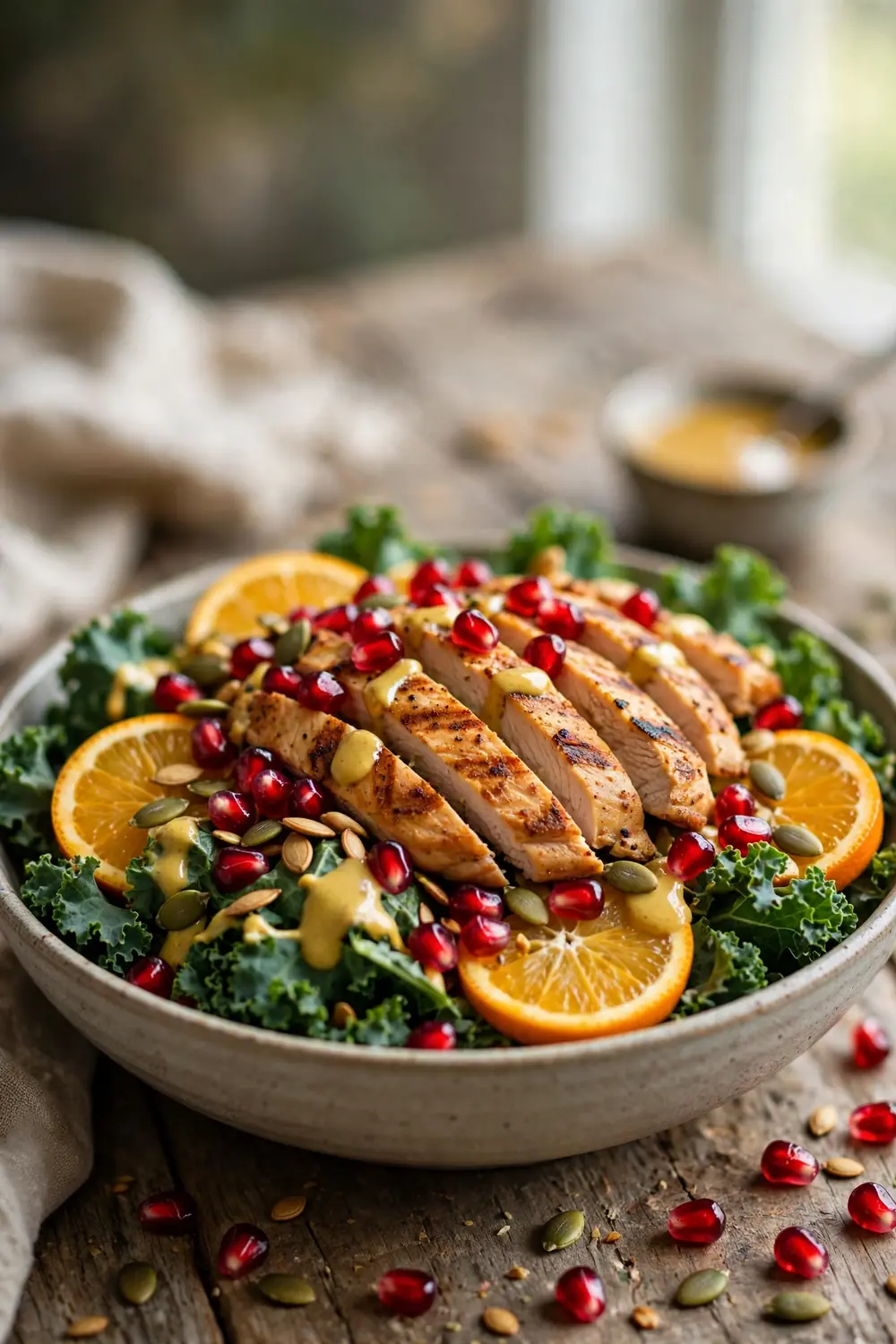 Kale pomegranate salad