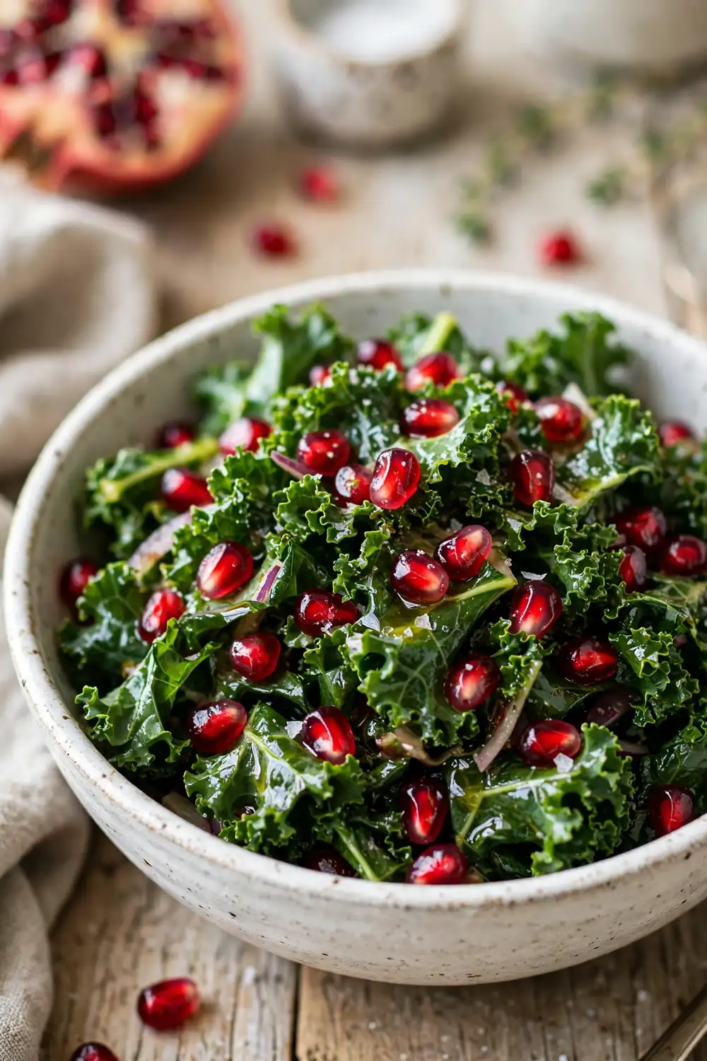 Kale pomegranate salad