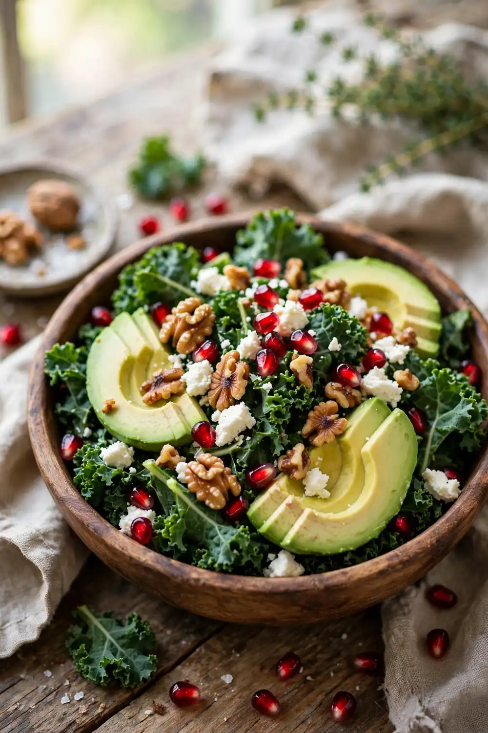 Kale pomegranate salad