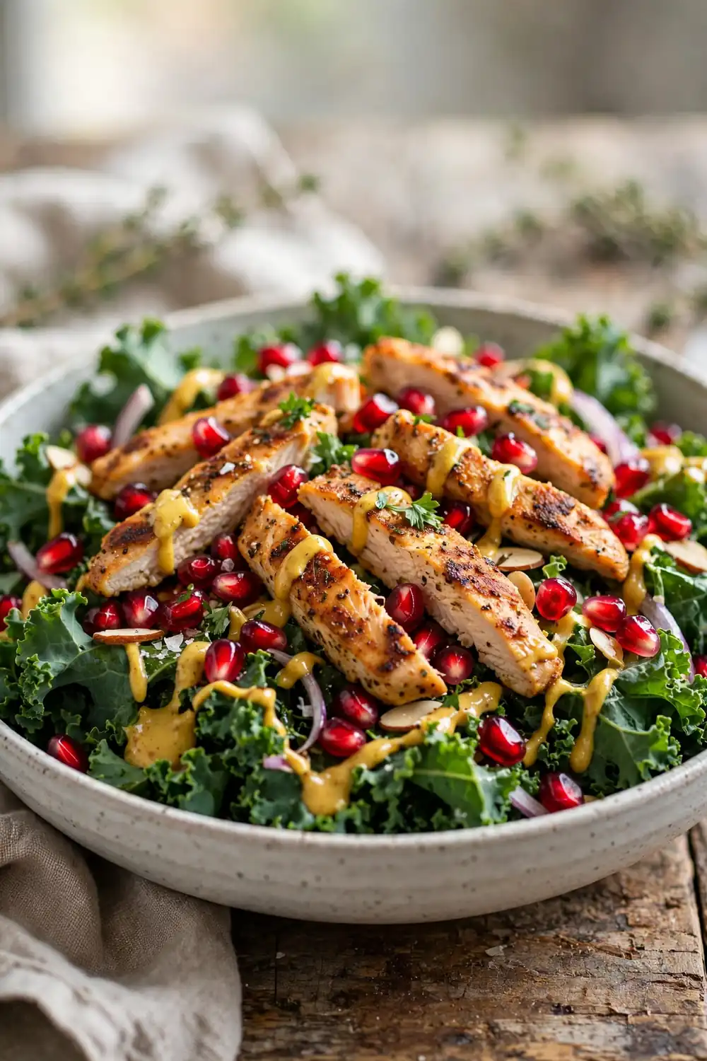 Kale pomegranate salad