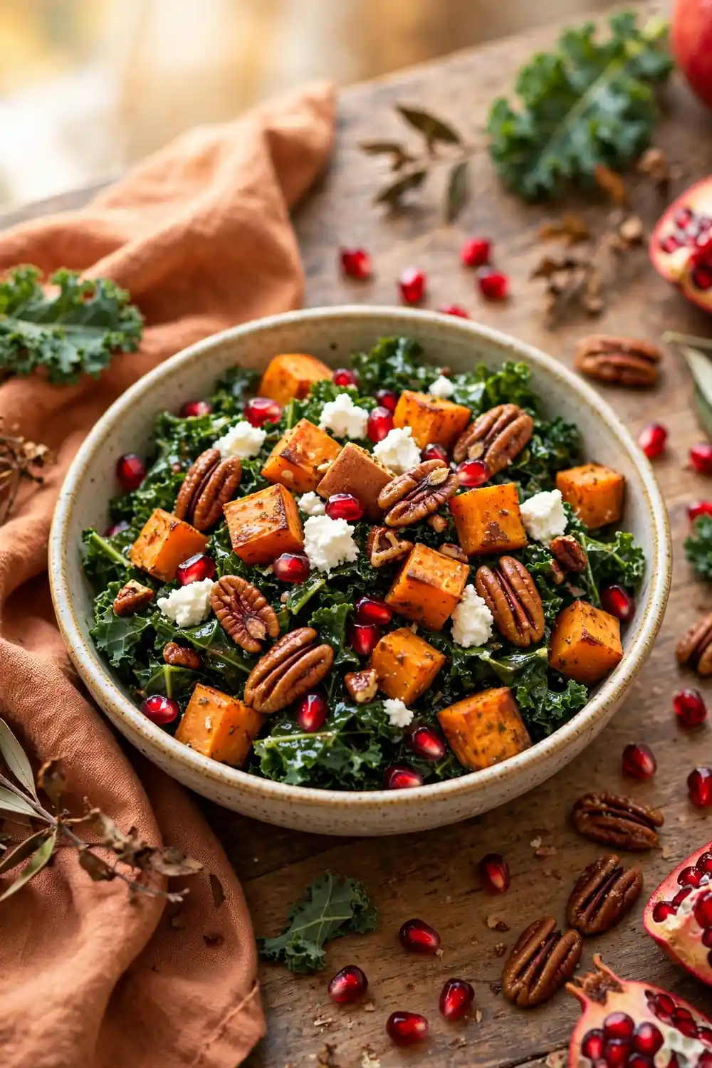Kale pomegranate salad
