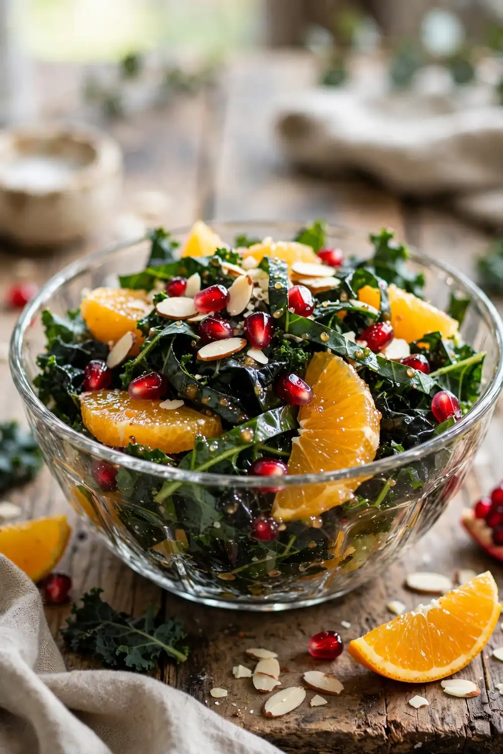 Kale pomegranate salad