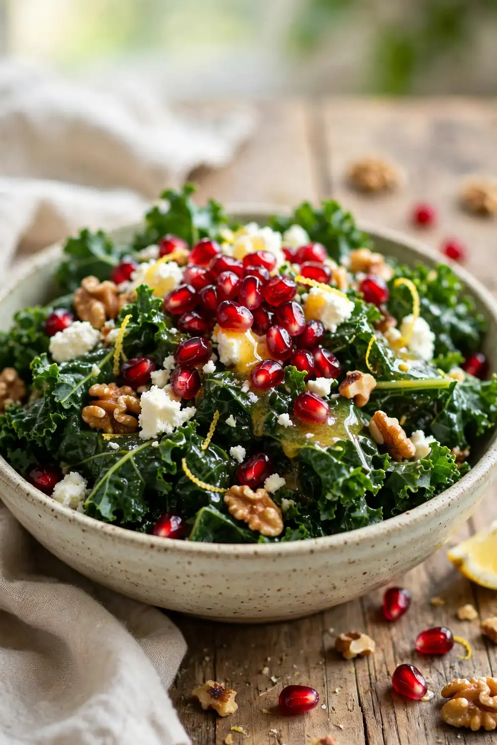 Kale pomegranate salad
