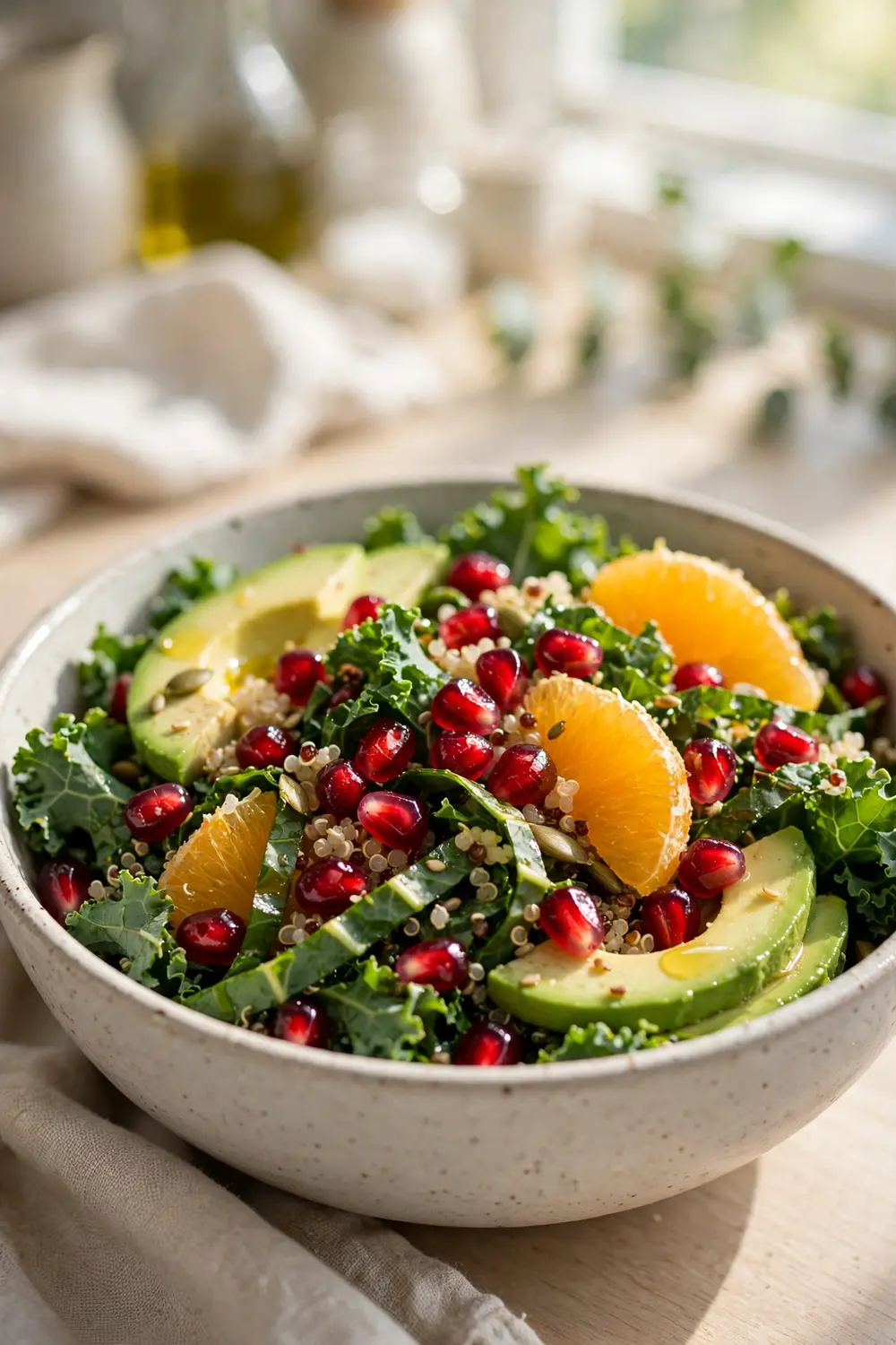 Kale pomegranate salad