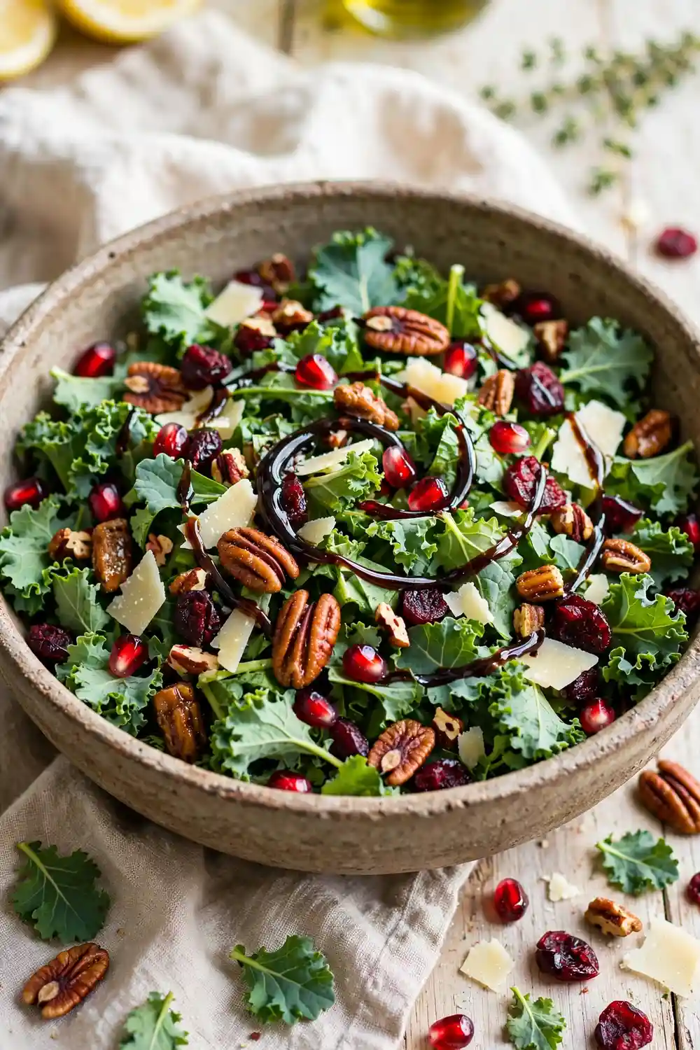 Kale pomegranate salad