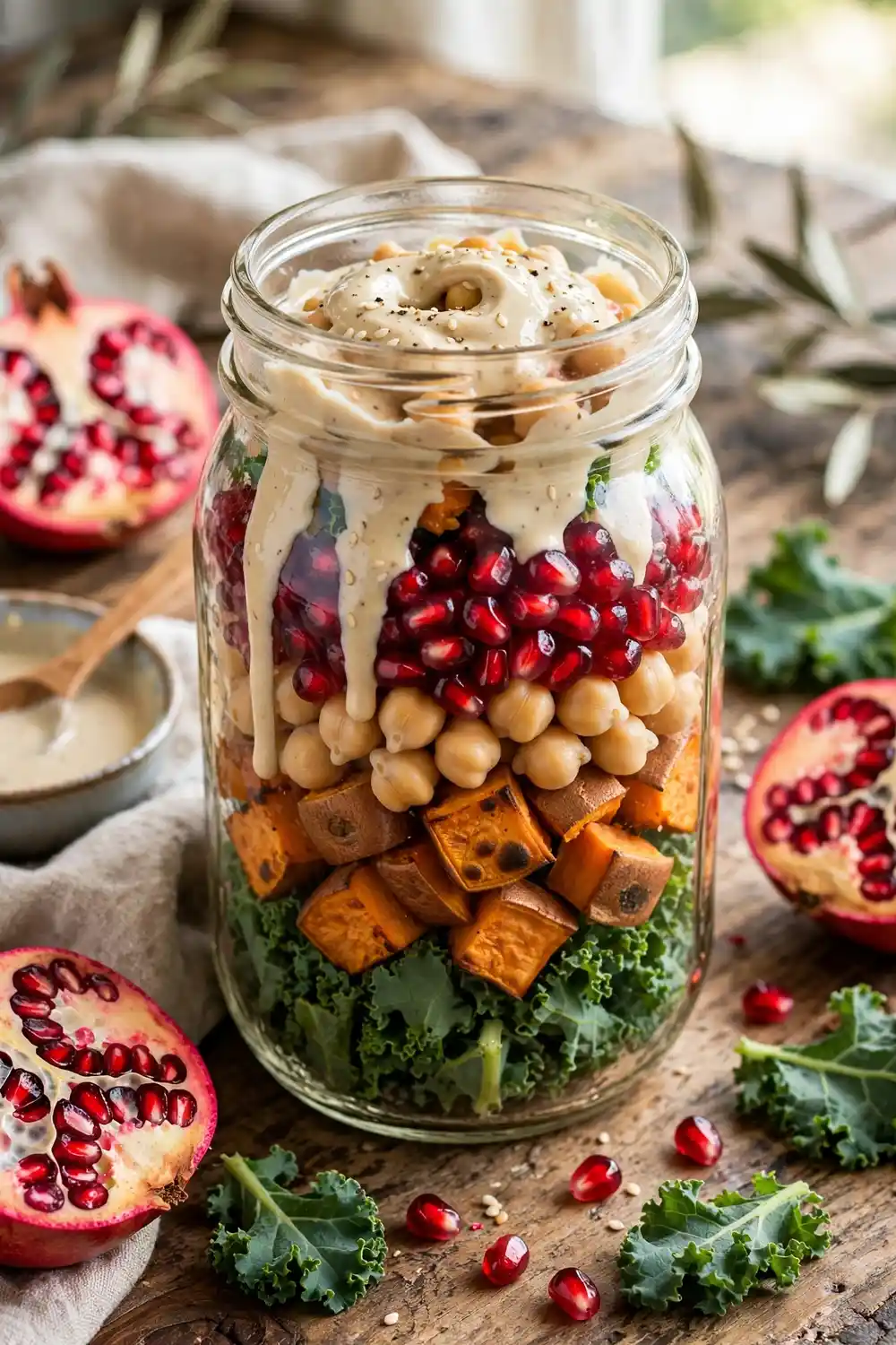 Kale pomegranate salad
