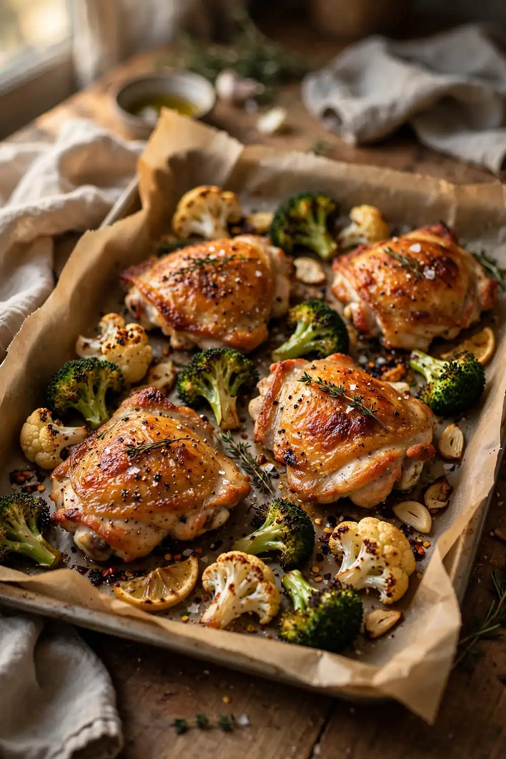 Keto sheet pan chicken
