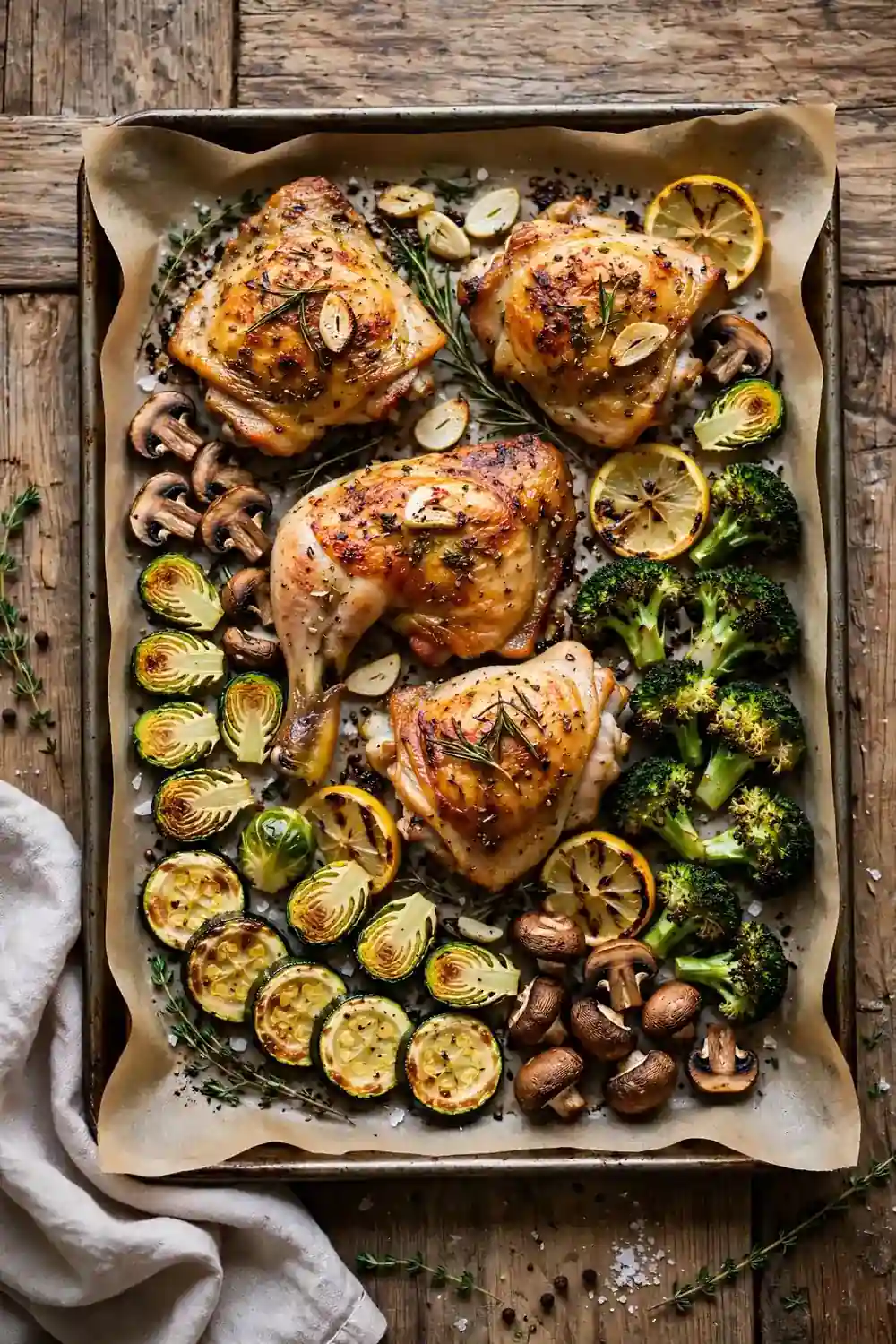 Keto sheet pan chicken