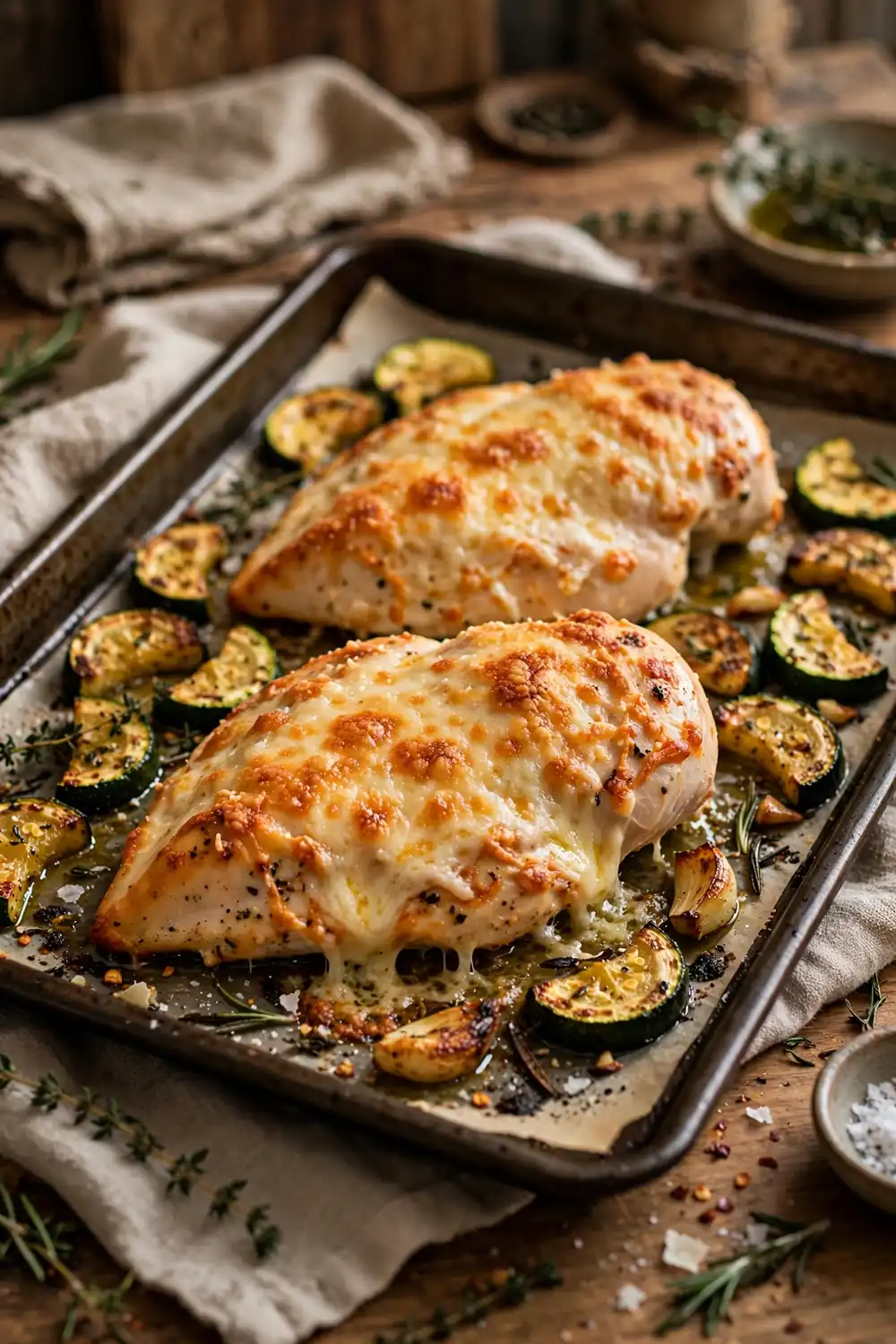 Keto sheet pan chicken
