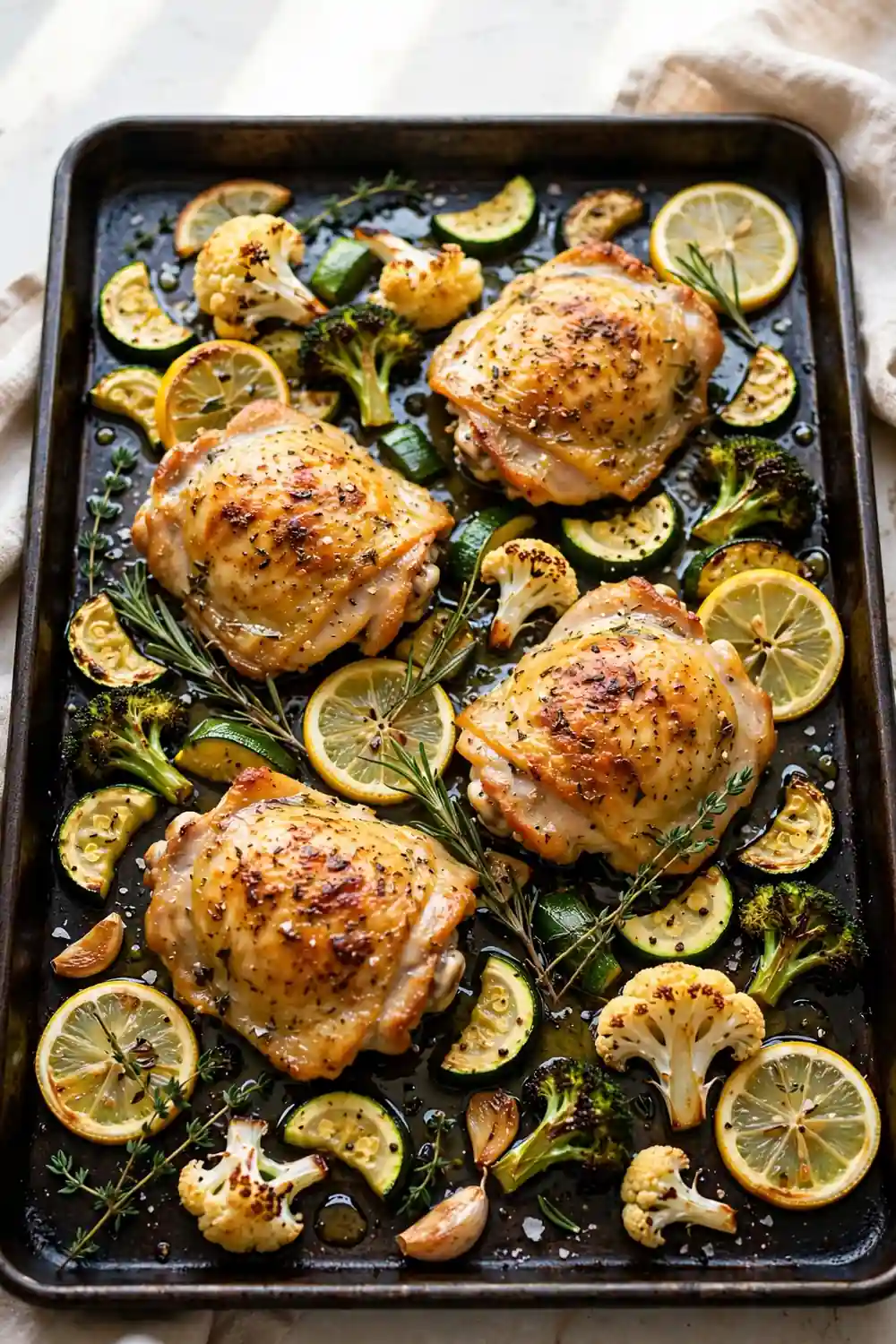 Keto sheet pan chicken