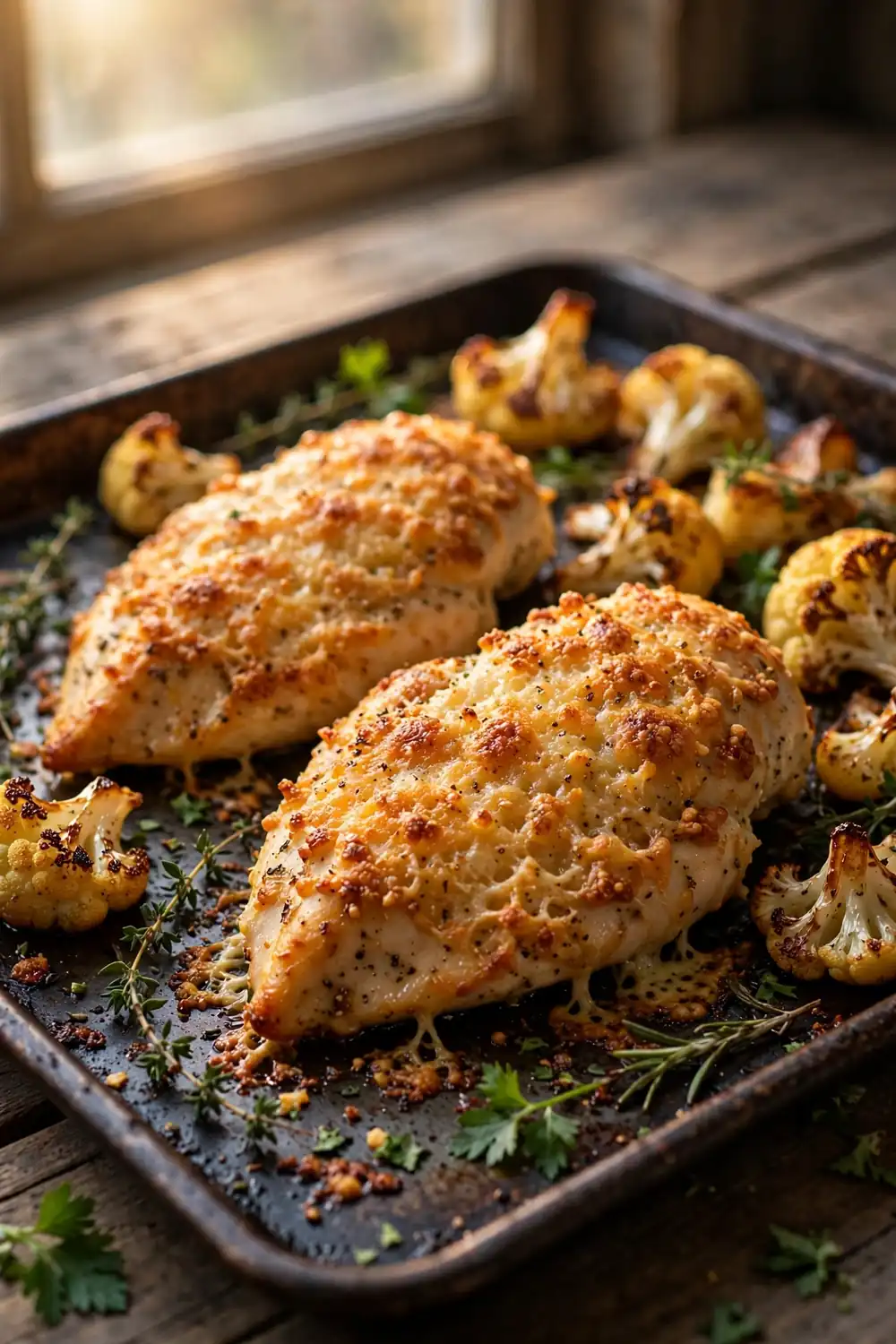 Keto sheet pan chicken