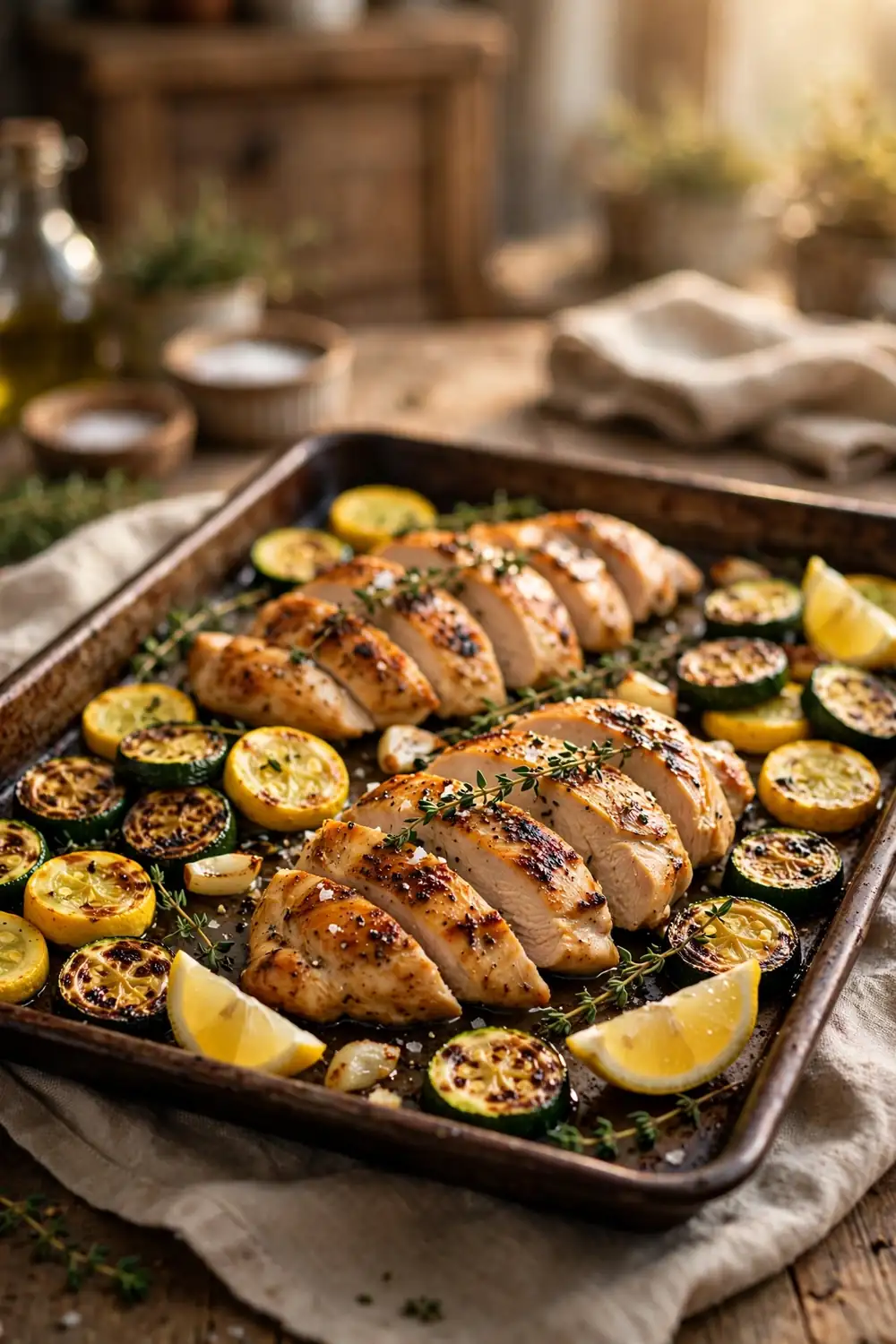 Keto sheet pan chicken