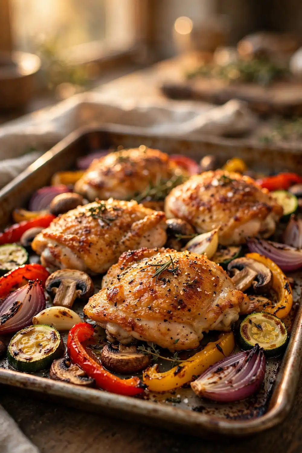 Keto sheet pan chicken