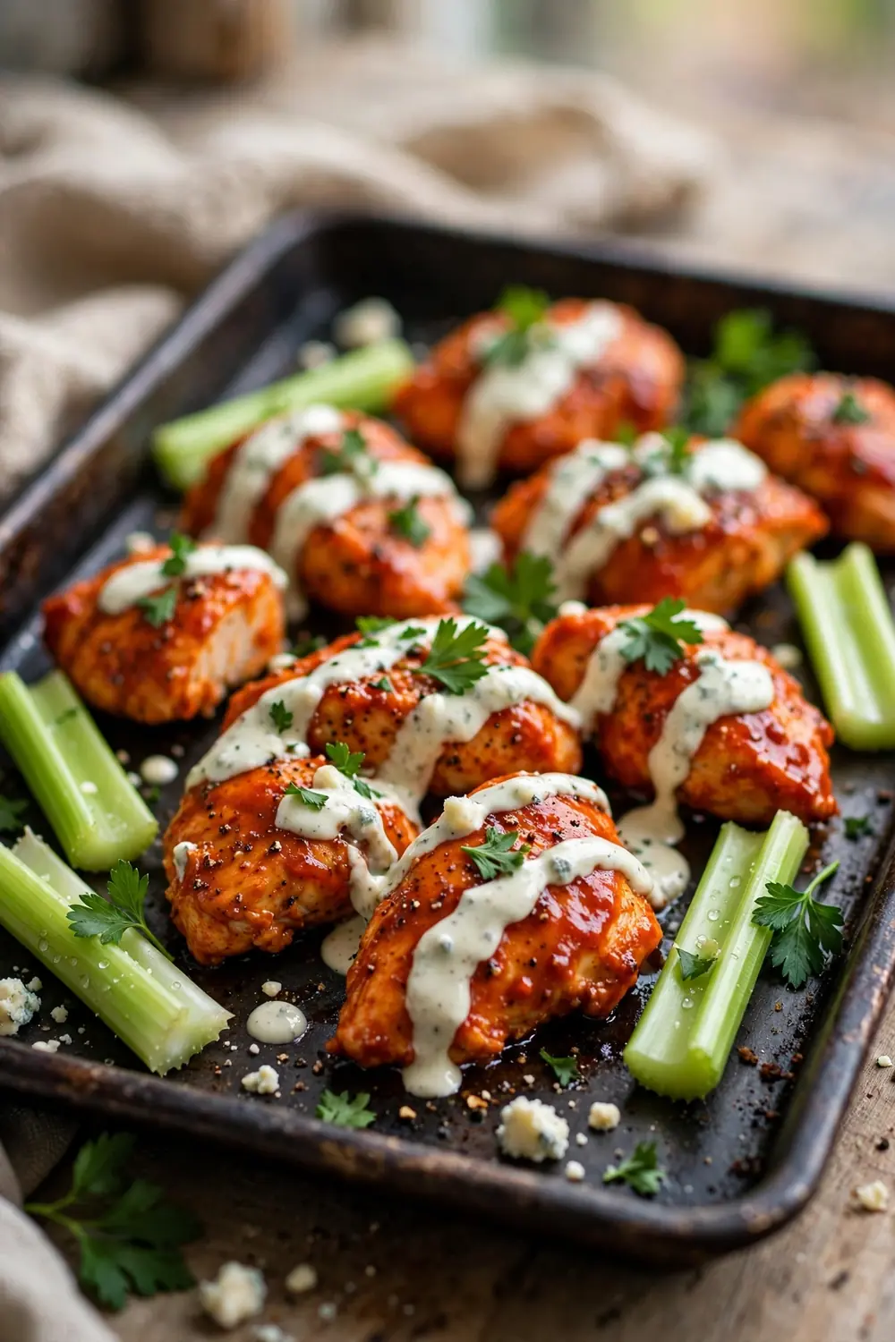 Keto sheet pan chicken