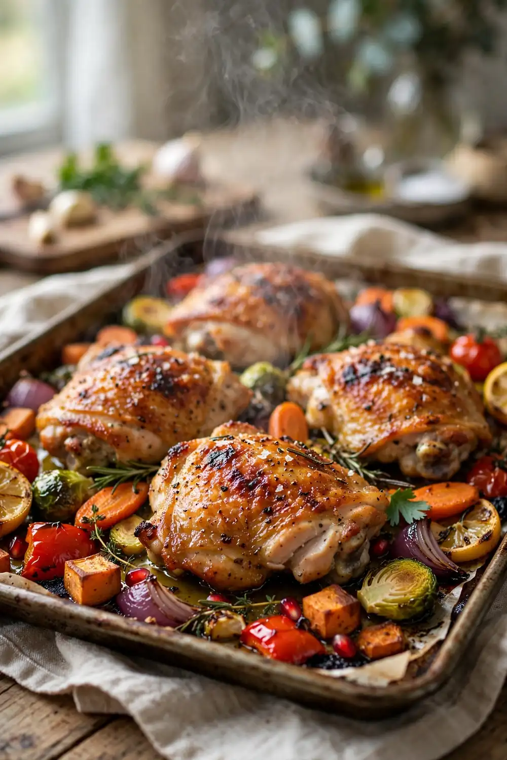 Keto sheet pan chicken