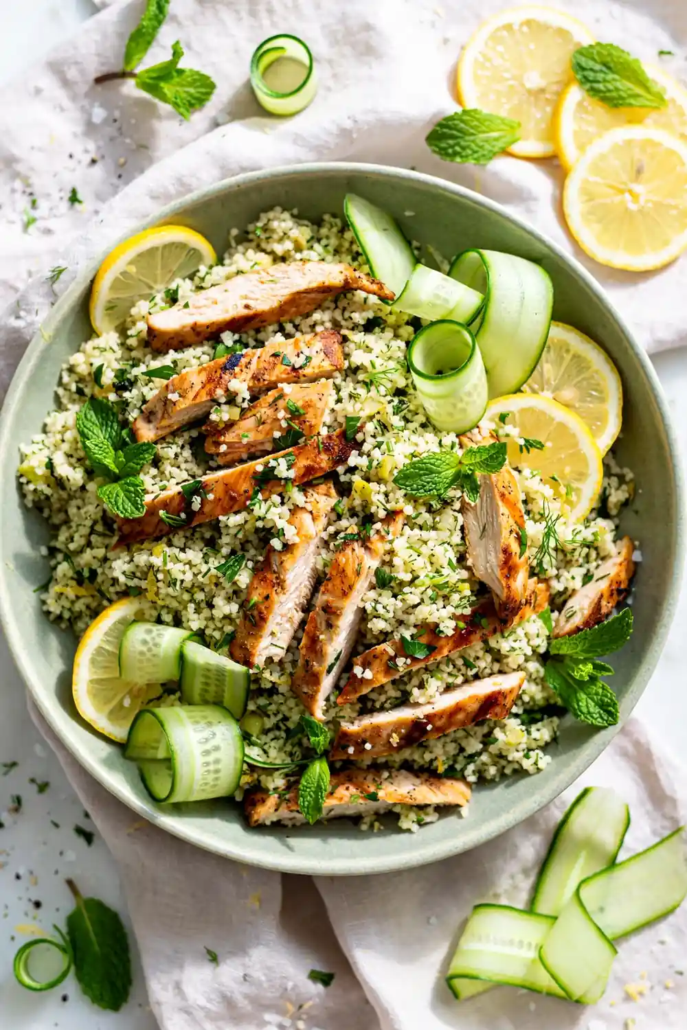 Lemon herb chicken couscous