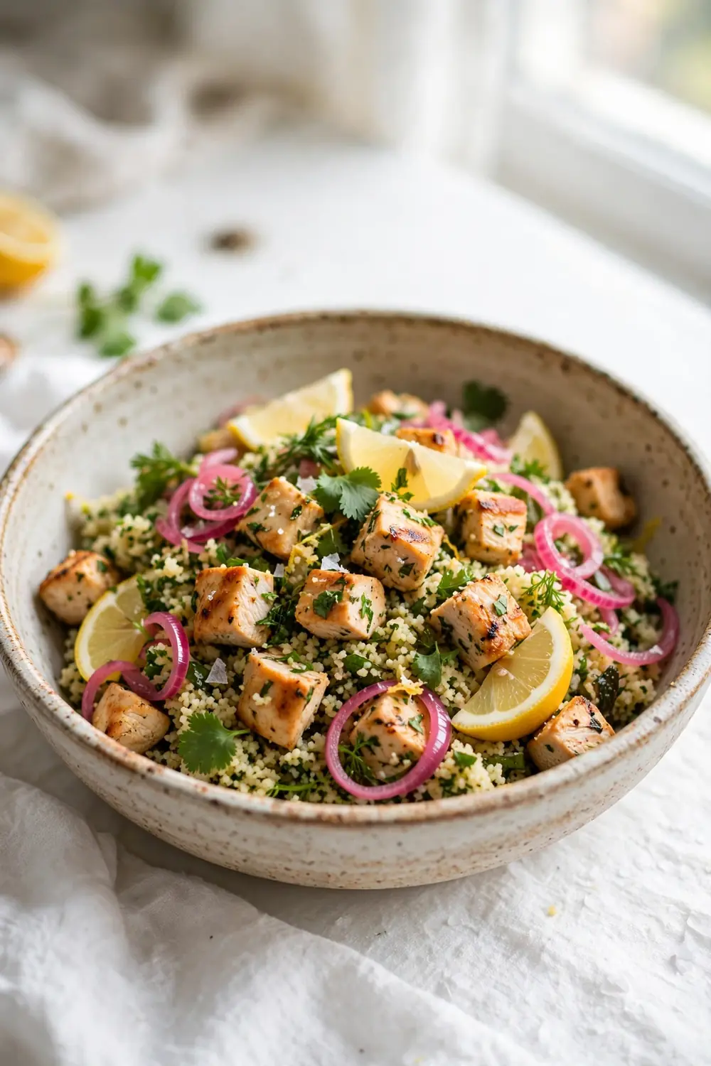 Lemon herb chicken couscous