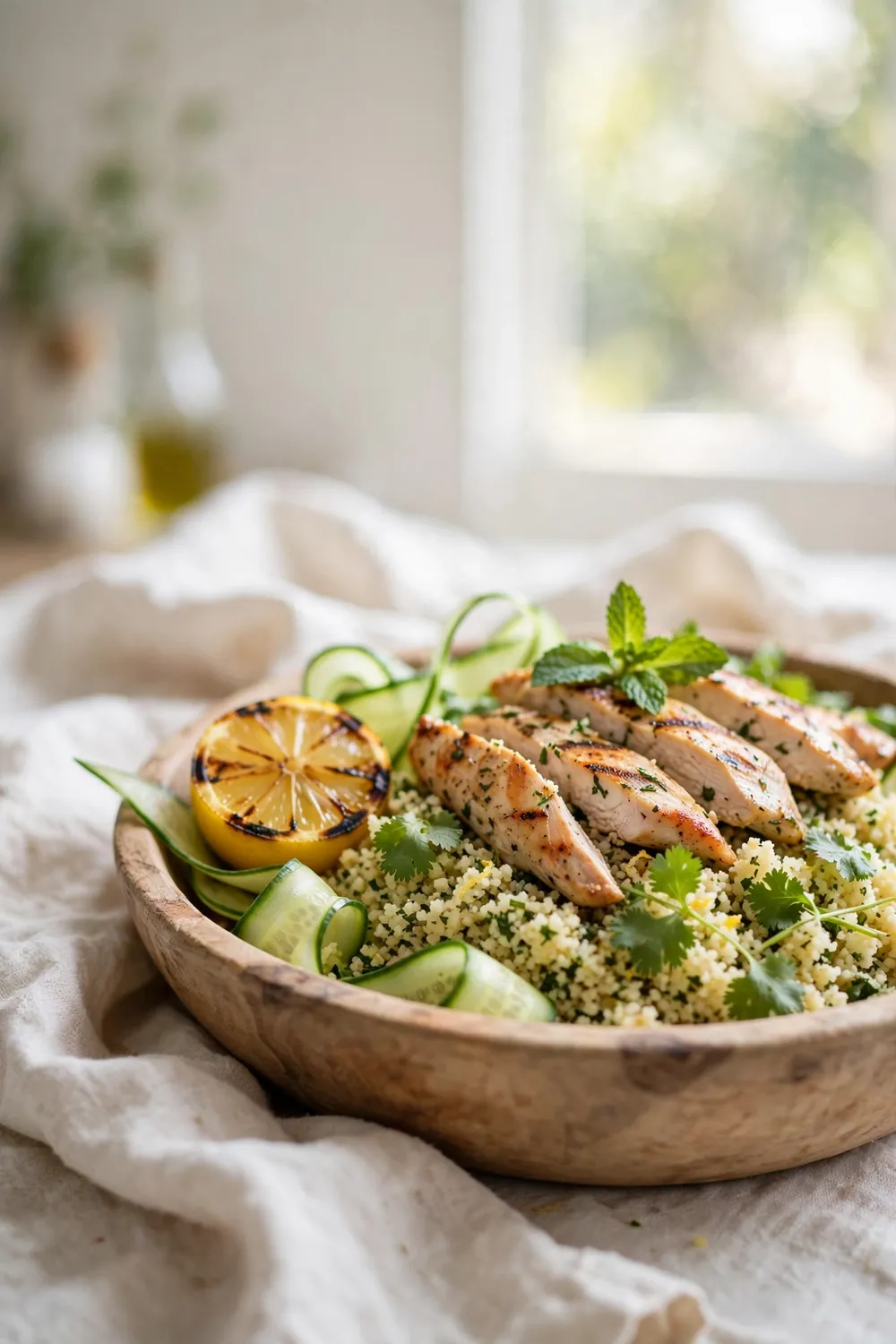 Lemon herb chicken couscous