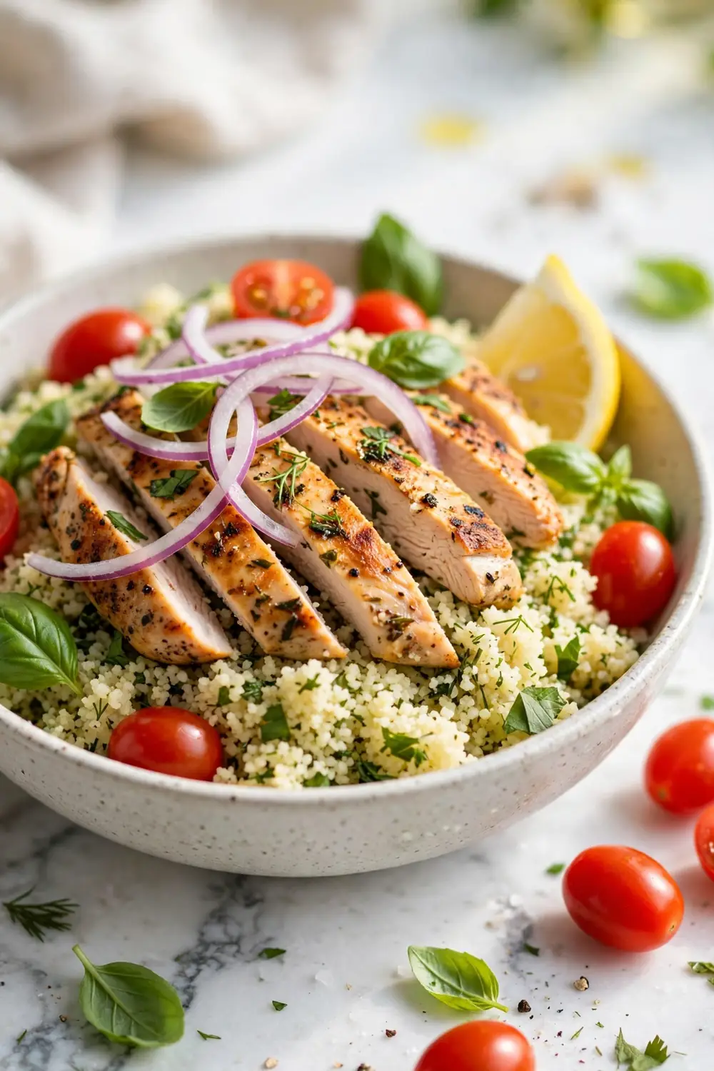 Lemon herb chicken couscous