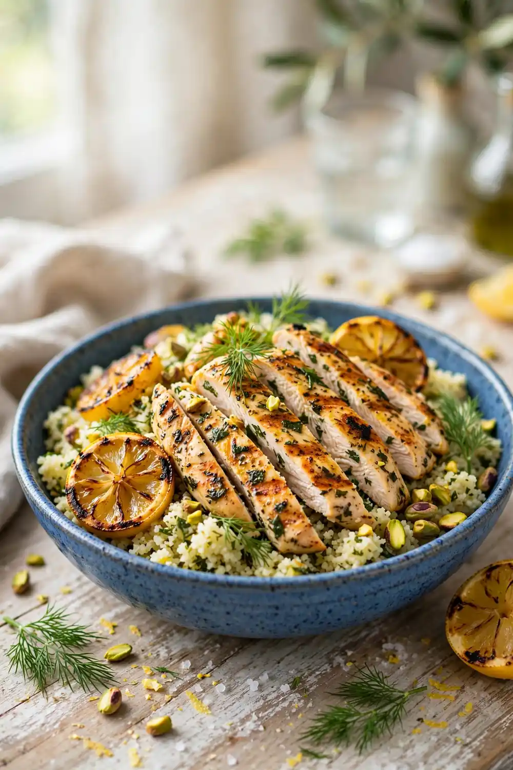 Lemon herb chicken couscous