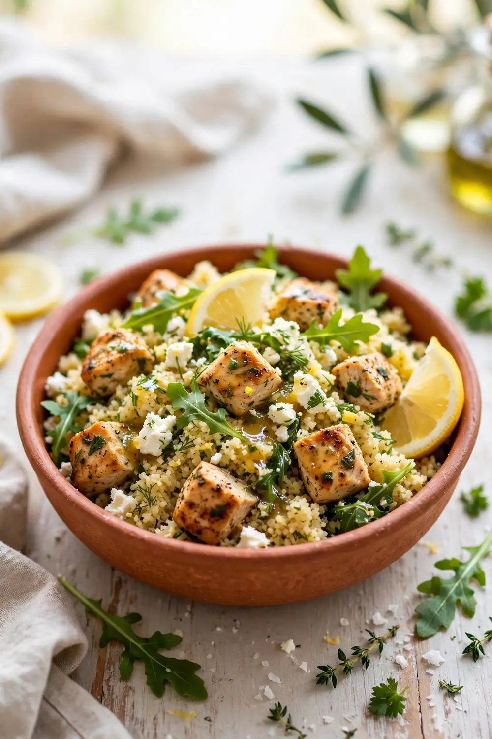 Lemon herb chicken couscous