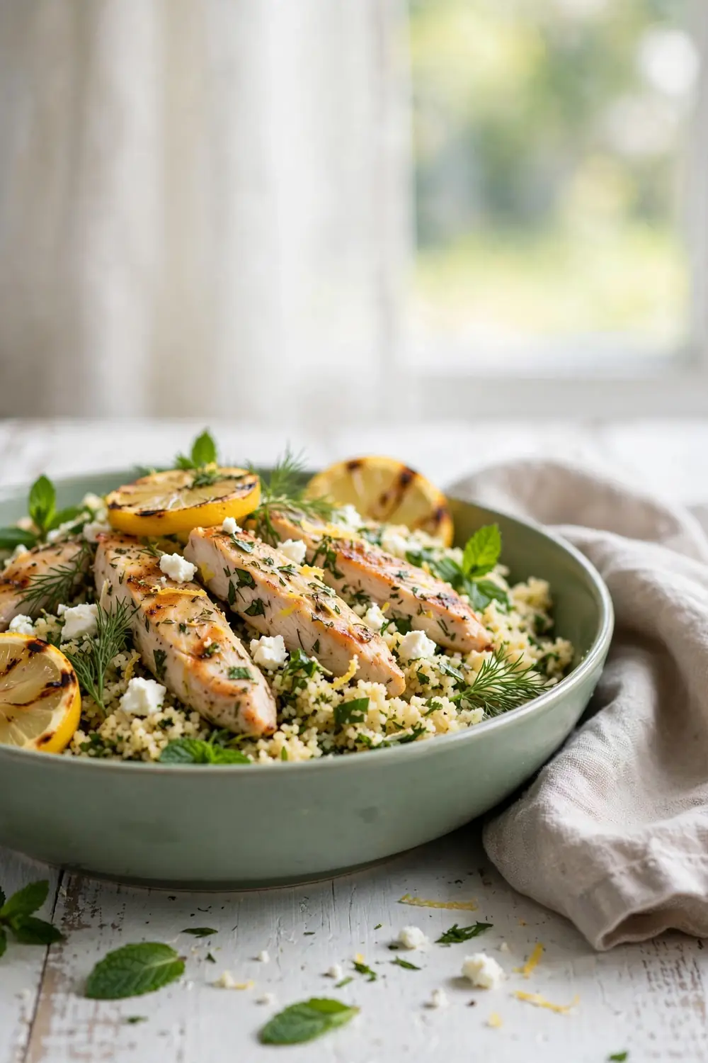 Lemon herb chicken couscous