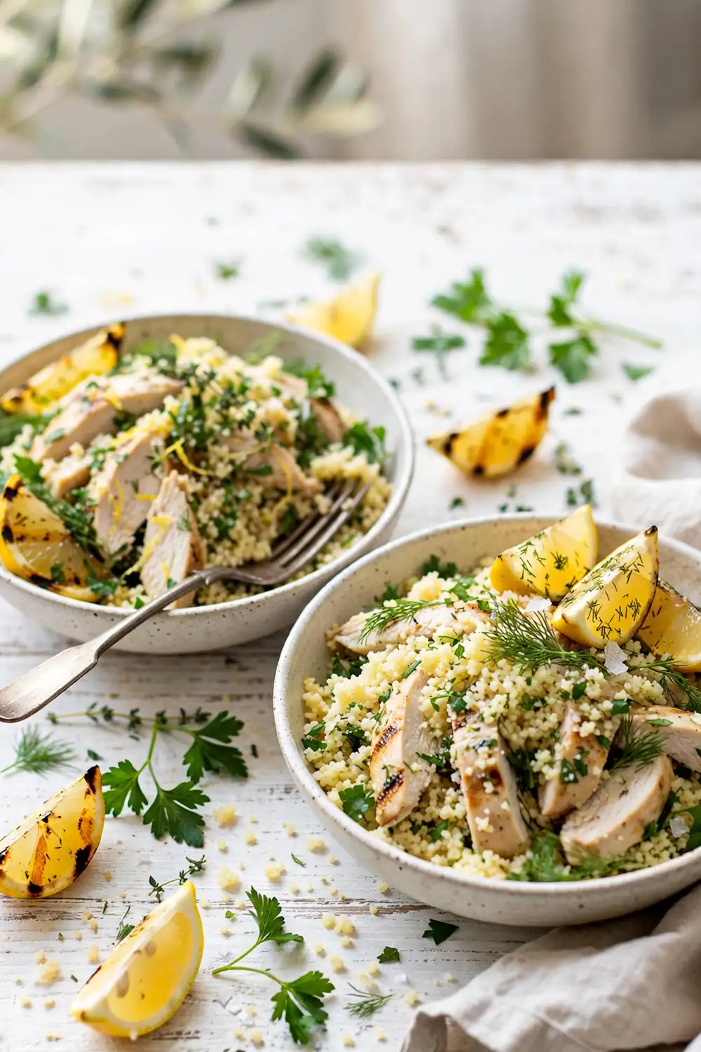 Lemon herb chicken couscous