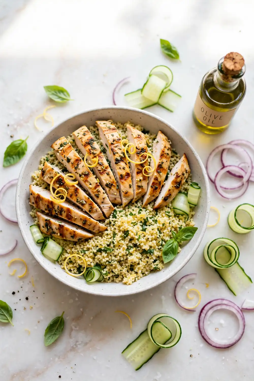 Lemon herb chicken couscous