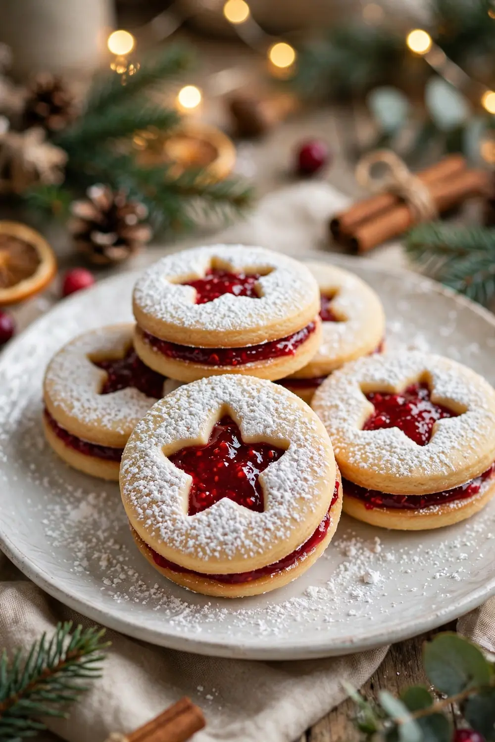 Linzer christmas cookies