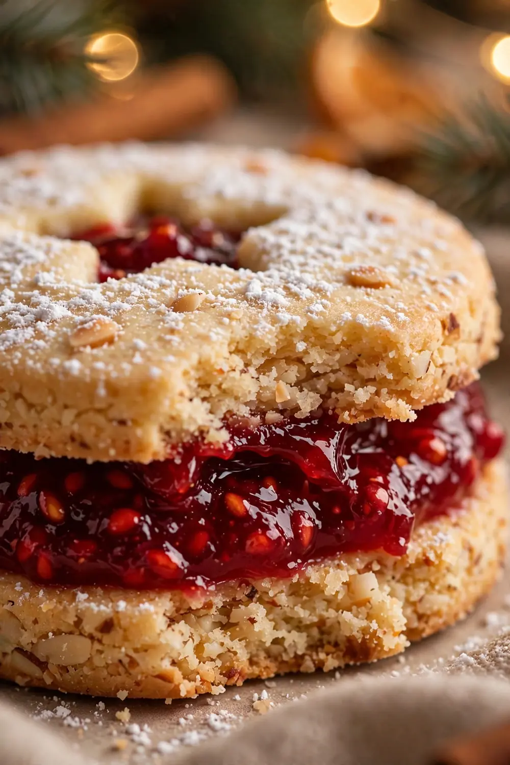 Linzer christmas cookies