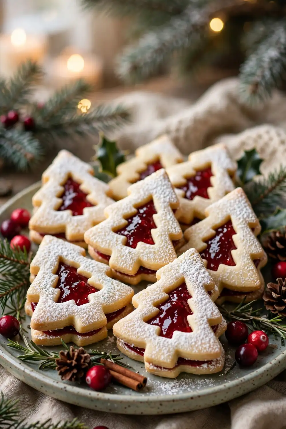 Linzer christmas cookies