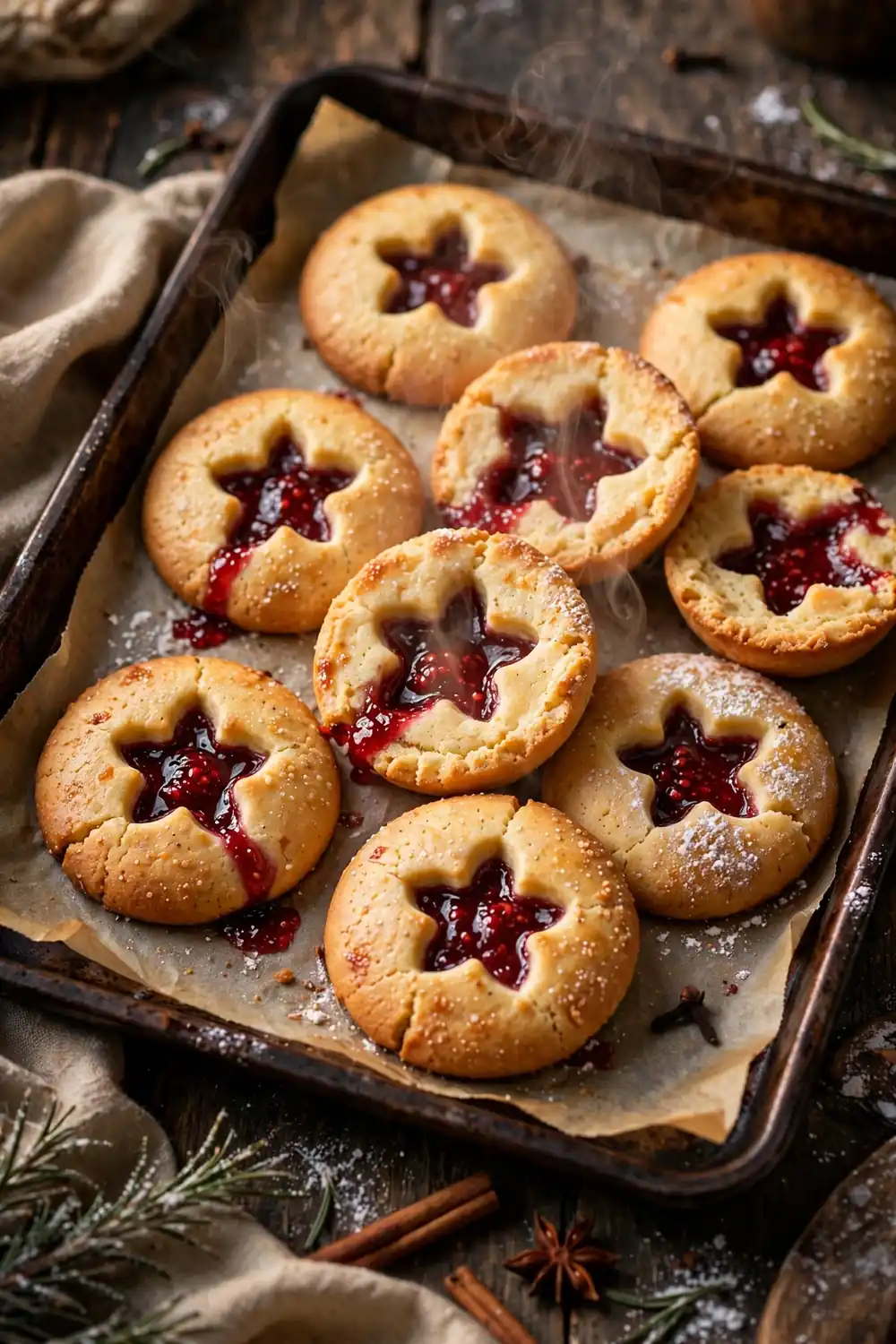 Linzer christmas cookies