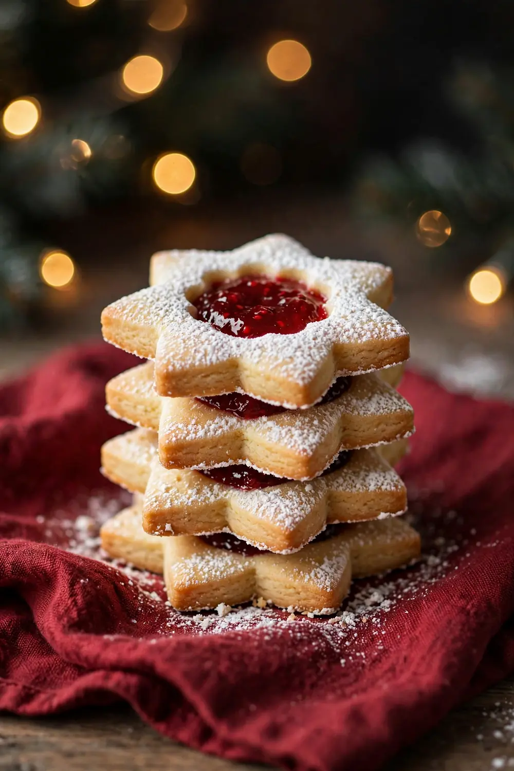 Linzer christmas cookies