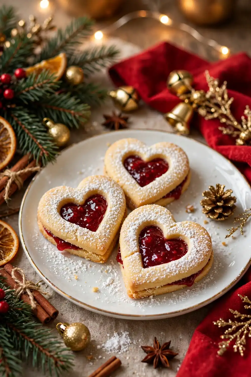Linzer christmas cookies