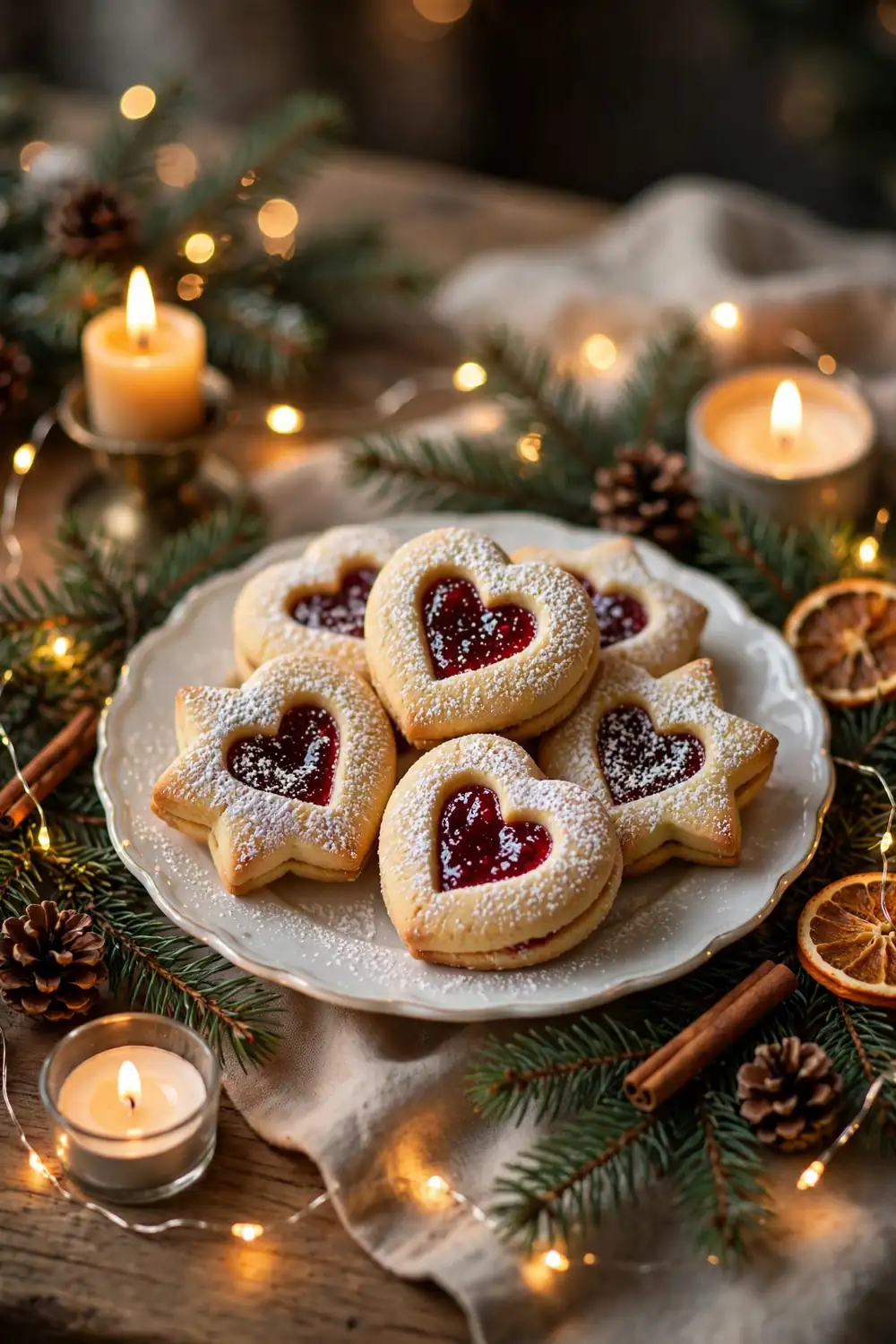 Linzer christmas cookies