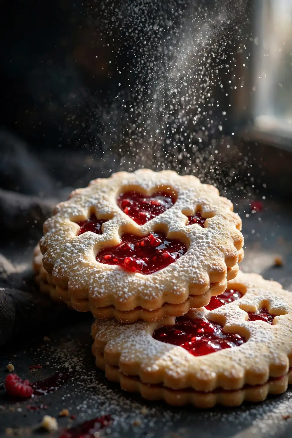 Linzer christmas cookies