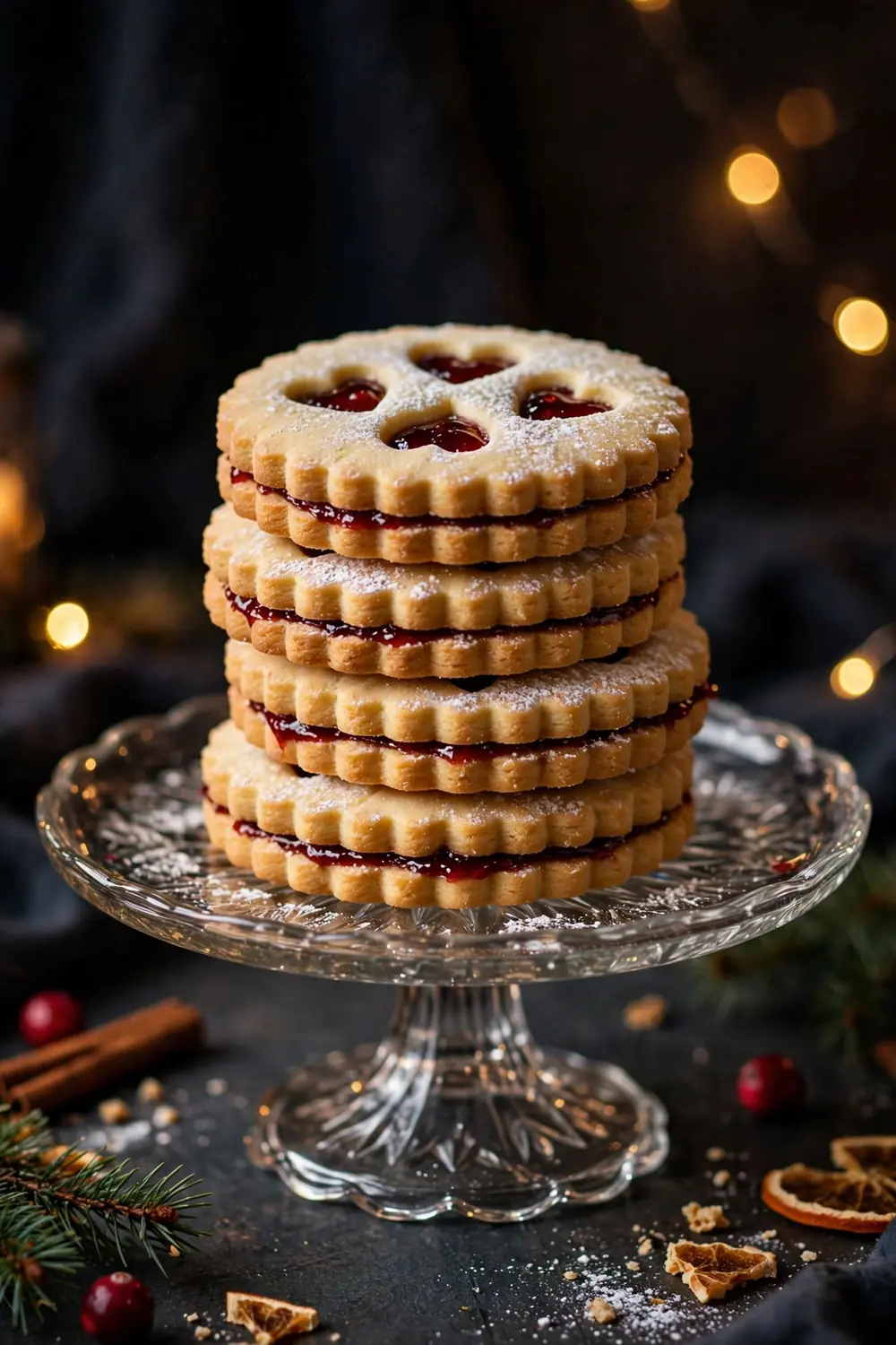 Linzer christmas cookies