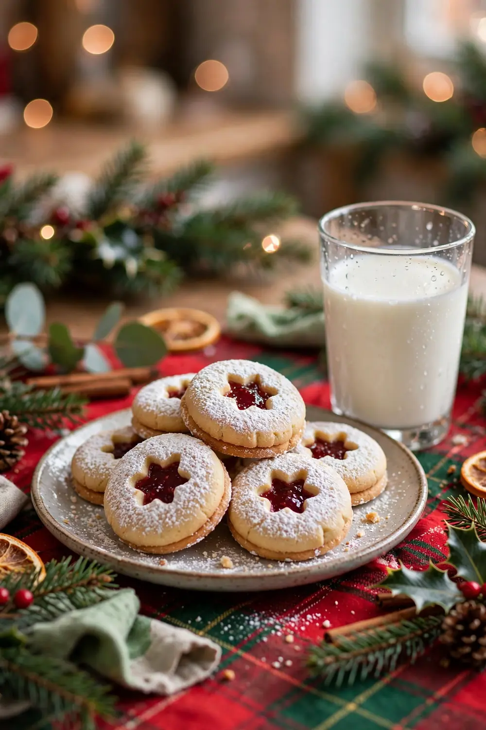 Linzer christmas cookies