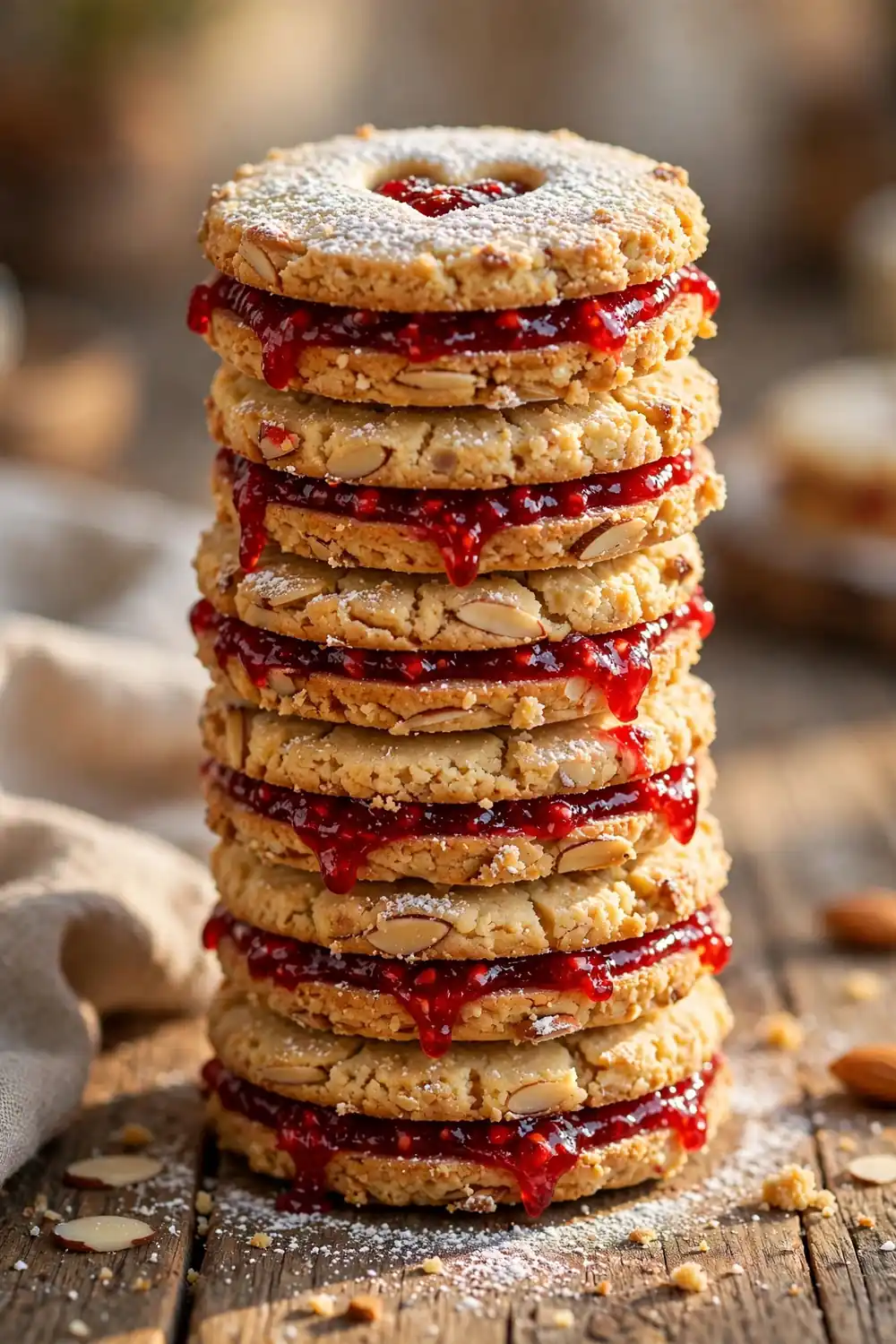 Linzer christmas cookies