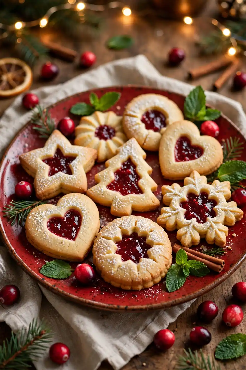 Linzer christmas cookies