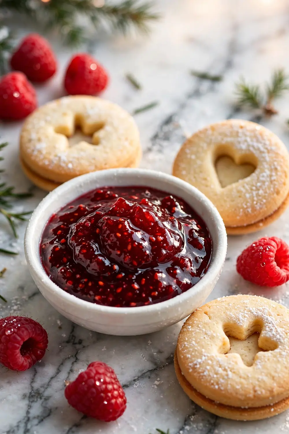 Linzer christmas cookies